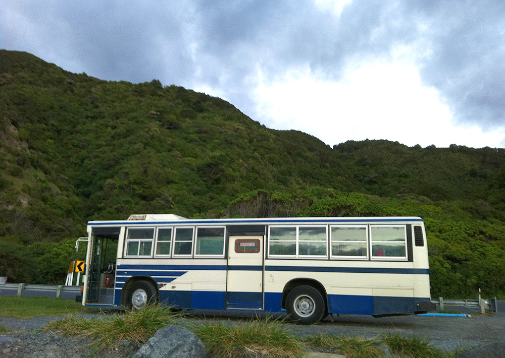 Our bus in Kaikoura