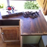 Stain the benchtop